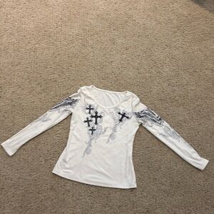 Forever 21 Long Sleeve Ribbed Top, Size Small